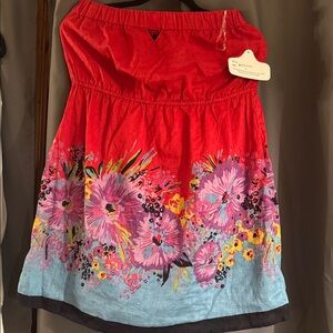 Angie Floral Strapless Dress with tags. Size L